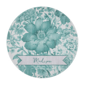 Teal Vintage Chinoiserie Blommigt Personlig