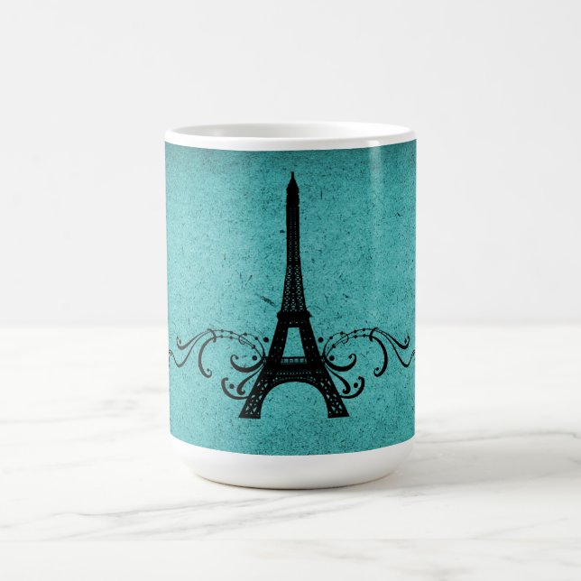 Teal Vintage Fransk Flourish Mugg (Center)