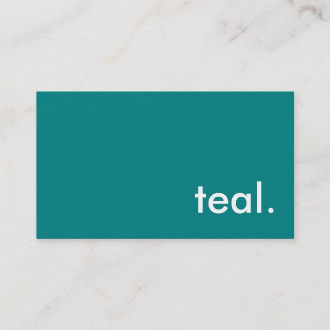 teal. visitkort (Framsida)