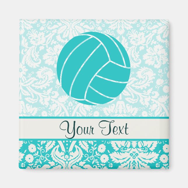 Teal Volleyball Magnet (Framsidan)