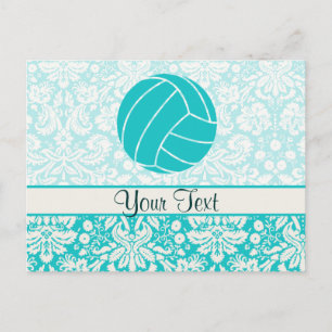 Teal Volleyball Vykort