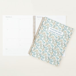 Teal Watercolor botanical Snyggt Undated Blue