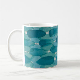 Teal Watercolor Brushstrokes Mugg