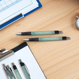 Teal Watercolor Vinkar Modern Simma Coach Pen