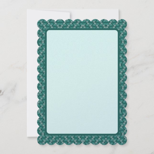 Teal Wave Julkort (Framsida)