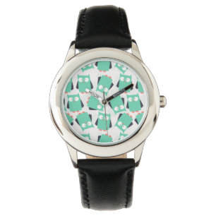 Teal Whimsical Uggla Armbandsur