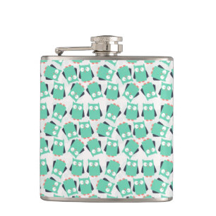 Teal Whimsical Uggla Fickplunta