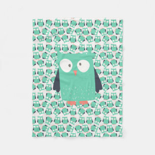 Teal Whimsical Uggla Fleecefilt
