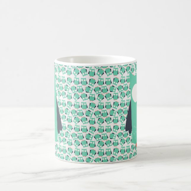 Teal Whimsical Uggla Kaffemugg (Center)