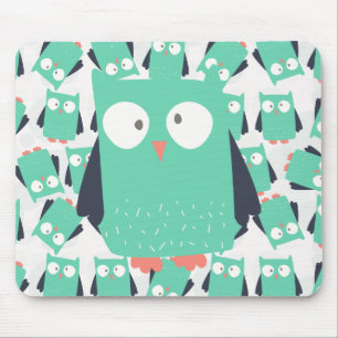 Teal Whimsical Uggla Musmatta