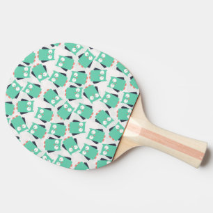 Teal Whimsical Uggla Pingisracket