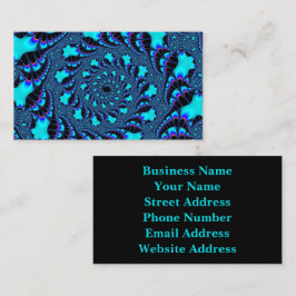 Teal Whirlpool Spiral Visitkort