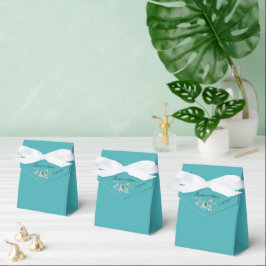 Teal Whisper Blooms Bröllop Presentaskar