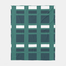 Teal White Blue Check Pset Farmhouse Fleecefilt