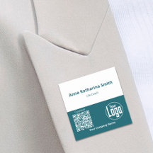 Teal White Event QR-Code Logotyp Company Expertise