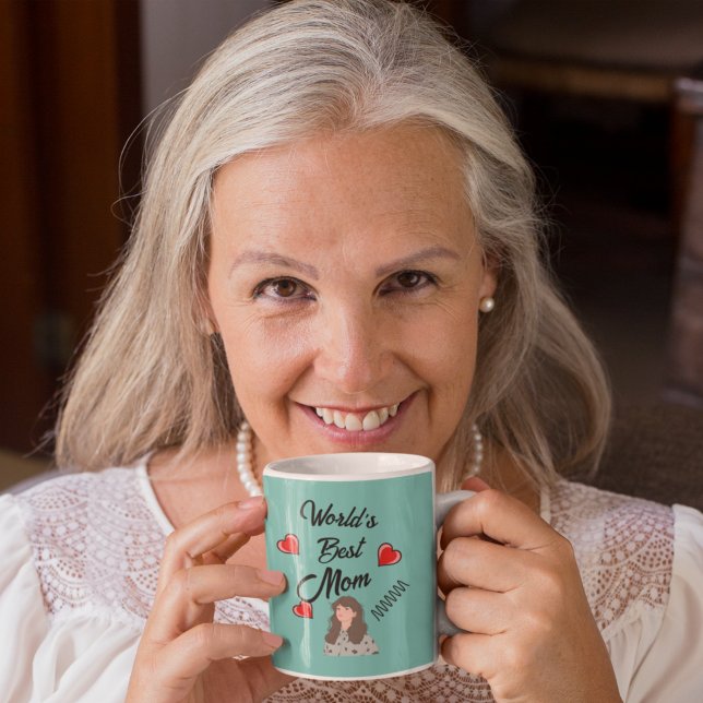 Teal World Best Mamma Mors dag Mugg (Skapare uppladdad)