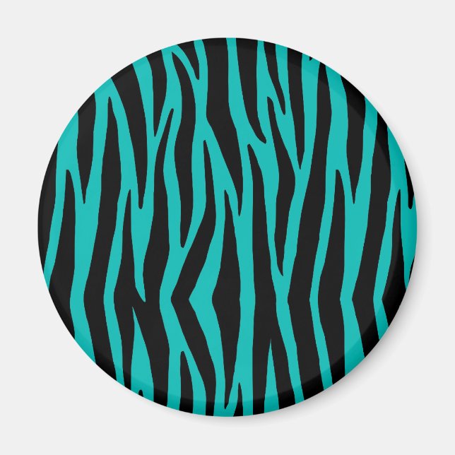Teal Zebra Magnet (Framsidan)