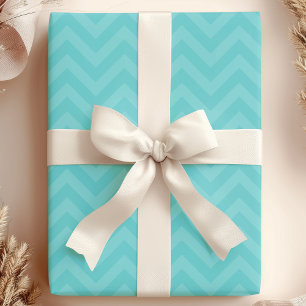 Teal Zigzag Modern Chic Presentpapper