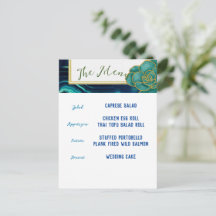 Tealblå Agat Blommig Bröllop