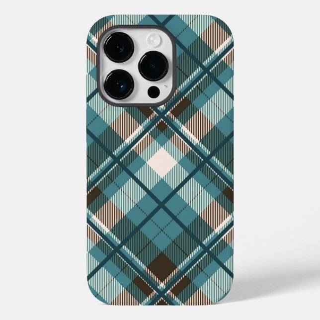 Tealblå Brun Karoad iPhone-fodral (Baksida)