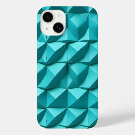 Tealblå iPhone-fodral minimalistisk 3D-design tren