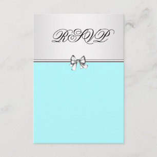 Tealblå RSVP OSA Kort