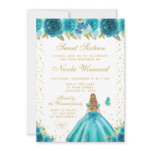 Tealblommig blond prinsessa Sweet Sixteen