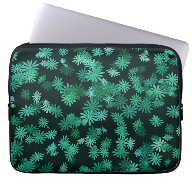 Tealblommor Laptop Fodral (Framsidan)