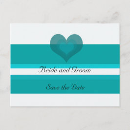 Tealrandig Save the Date Meddelande Vykort