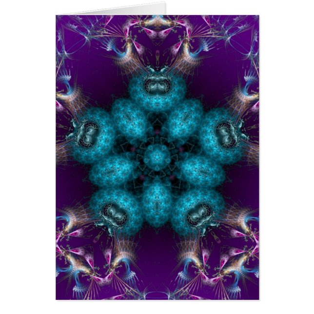Tealtagon Fractal Card Hälsningskort (Framsidan)
