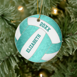 tealturkos färglös giggiggig volleyball julgransprydnad keramik