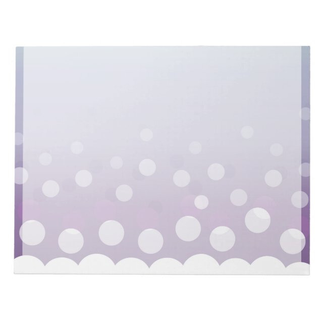 Tealy-Lila Bubbles Anteckningsblock (Framsida)