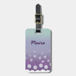 Tealy-Lila Bubbles Bagagebricka