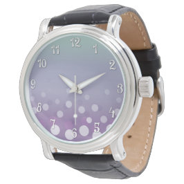 Tealy-Lila Bubbles Watch (w/Numbers) Armbandsur