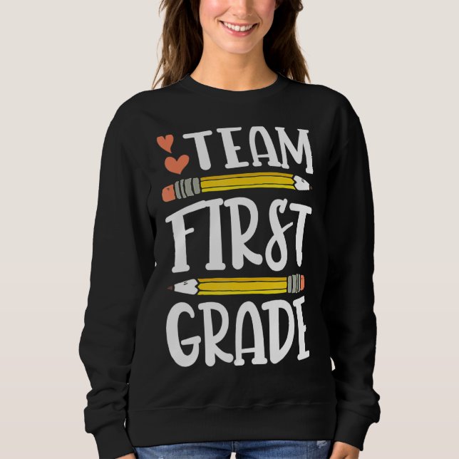 Team 1: första Klass Rainbow Back to school Studen T Shirt (Framsida)