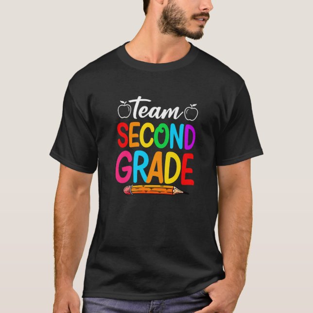 Team 2:a Klass Sten Squad Vibes Hej Första dagen T Shirt (Framsida)