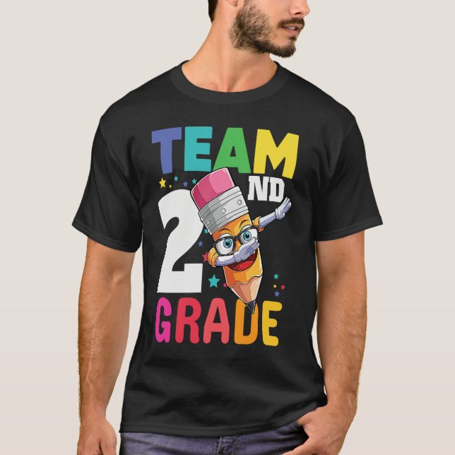 Team 2nd Grade Teacher Boys School Second Grade Sq T Shirt (Framsida)