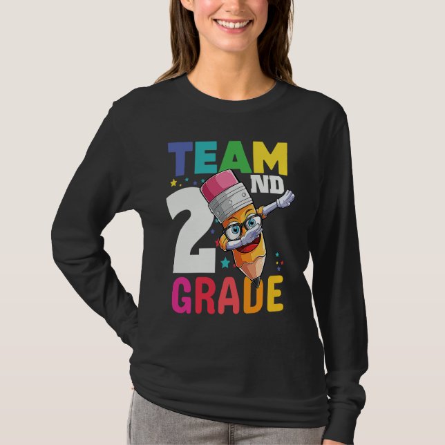 Team 2nd Grade Teacher Boys School Second Grade Sq T Shirt (Framsida)