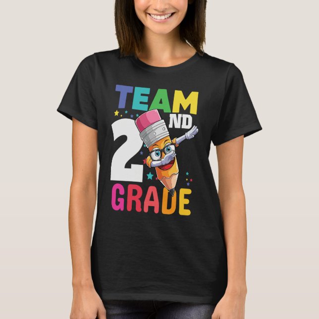 Team 2nd Grade Teacher Boys School Second Grade Sq T Shirt (Framsida)