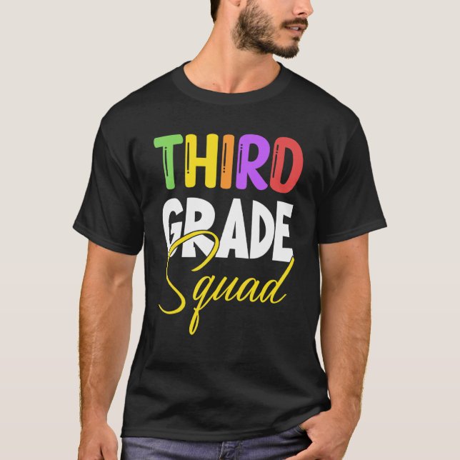 Team 3:e Klass Squad Tredje Klass Squad Teacher St T Shirt (Framsida)