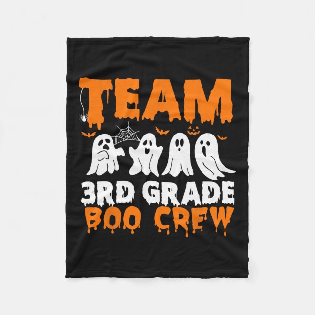Team 3rd Klass Boo Crew Halloween Ghost Fleecefilt (Framsidan)