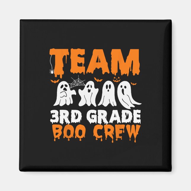 Team 3rd Klass Boo Crew Halloween Ghost Magnet (Framsidan)