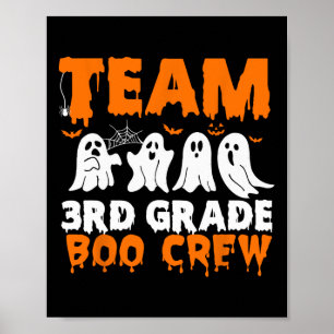 Team 3rd Klass Boo Crew Halloween Ghost Poster
