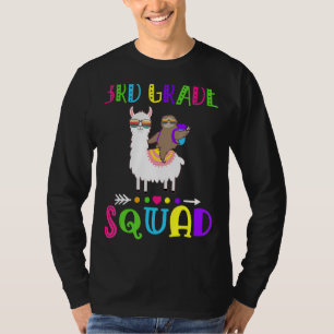 Team 3rd Klass Squad Llama Sloth Back to school T Shirt