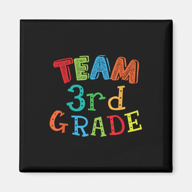 Team 3rd Klass - Tredje Klass Kids &amp; Lärarba Magnet (Framsidan)