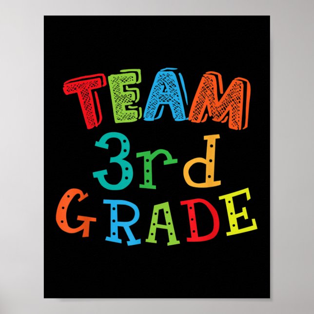 Team 3rd Klass - Tredje Klass Kids &amp; Lärarba Poster (Framsidan)