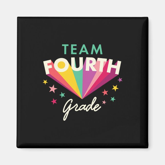 Team 4:e klass lärare Byck Till Skolan Topp  Magnet (Framsidan)