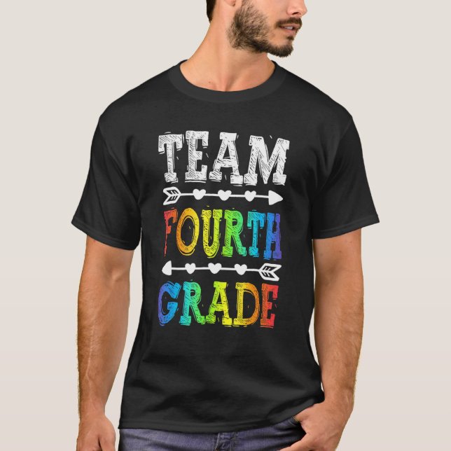 Team 4th Grade T Shirt Teacher Back To School (Framsida)