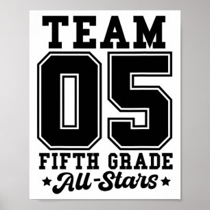 Team 5:e klass All-stars Tillbaka till skolan Spor Poster