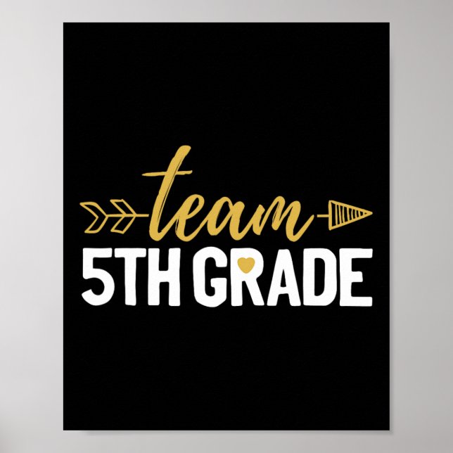Team 5:e klass Hej femte klass besättning Squad lä Poster (Framsidan)